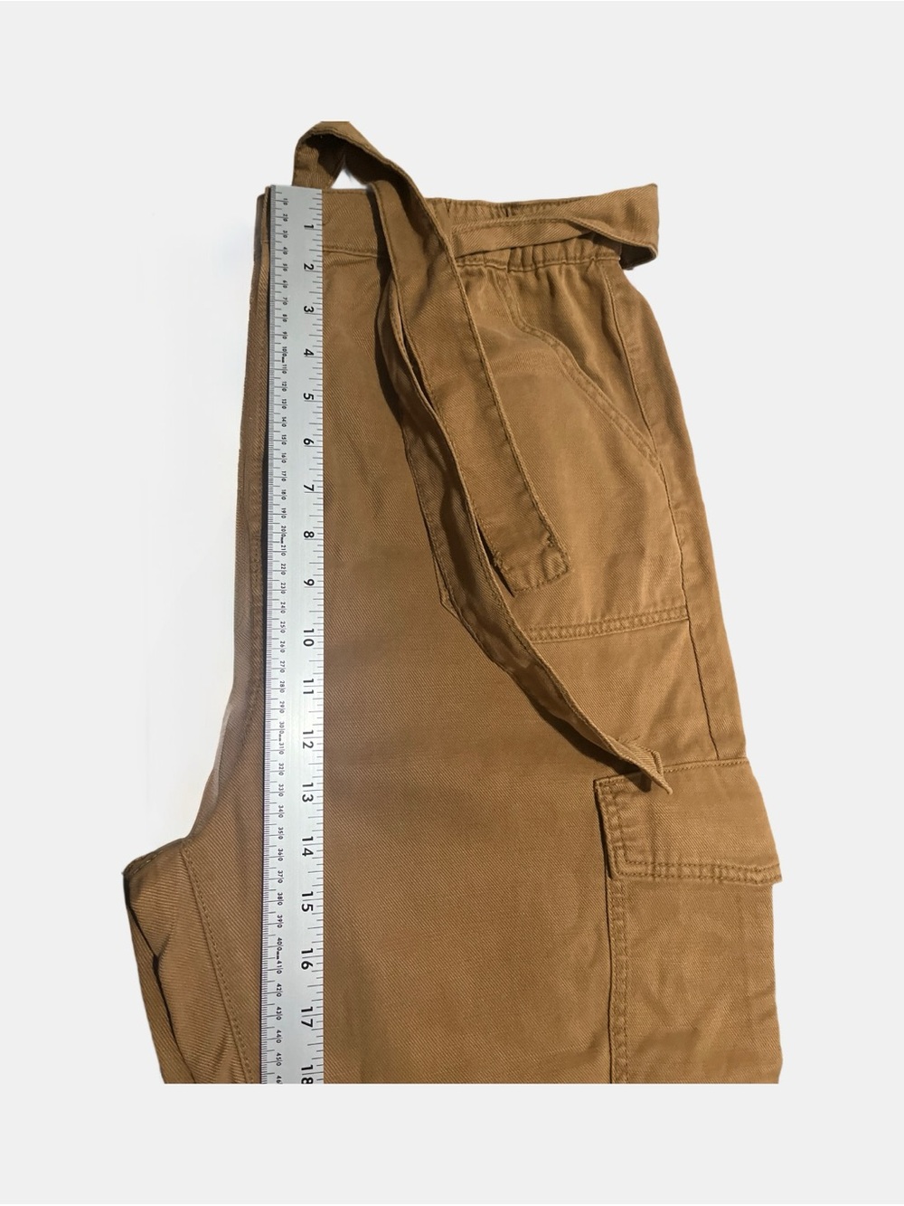 A.n.a Brown Highest Rise Tapered Belted Cargo Pants Women Size 14 - Picture 6 of 8